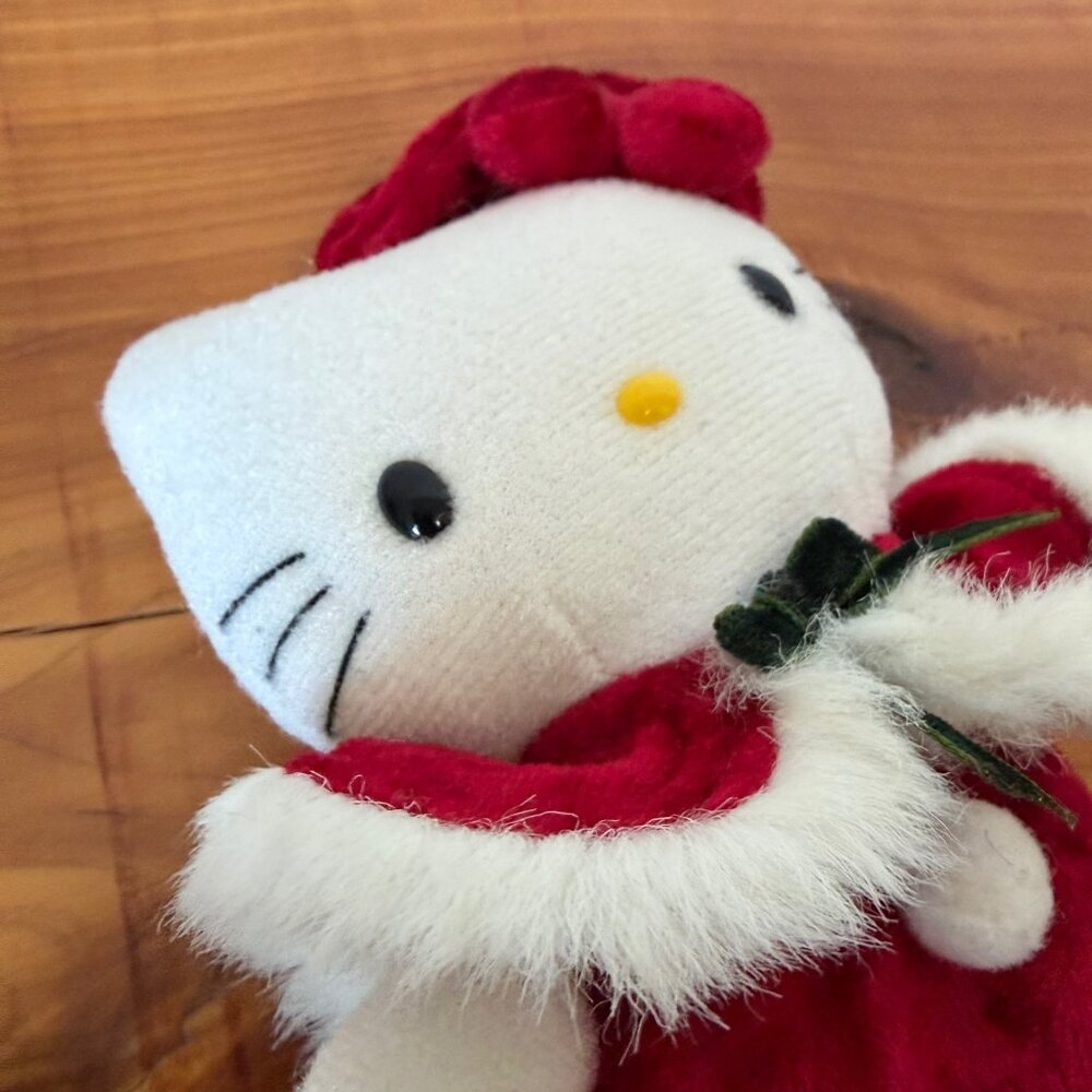 Hello Kitty Sanrio Smiles Vintage Christmas Santa Plush Toy